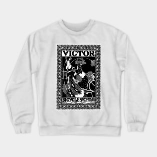 Women Ride Victor Bicycles, Art Nouveau 1895, Will Bradley Crewneck Sweatshirt